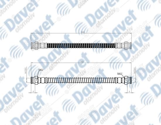 SVAC 600108 Arka Sag Fren Hortumu 306 93-02 Arka Xsara 98-05  ####